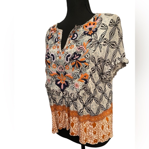 Anthropologie Small Terri Embroidered
Top Floral Detail - Picture 2 of 7